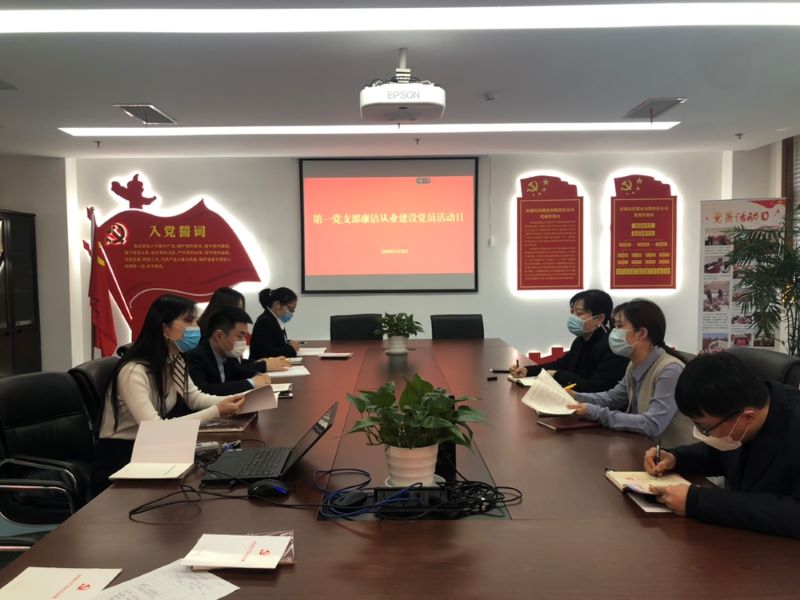 公司第一黨支部開(kāi)展廉潔從業(yè)建設(shè)專題黨日活動(dòng)